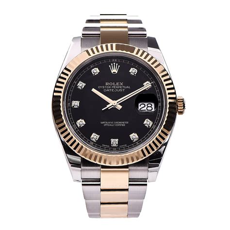 rolex datejust yellow gold and stainless steel automatic